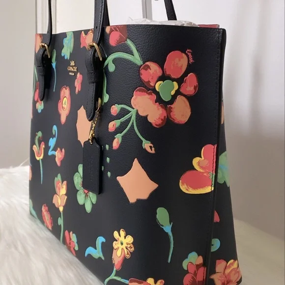 NWT💃Coach Laptop Bag Large Tote With Dreamy Land Floral Print - Picture 3 of 11